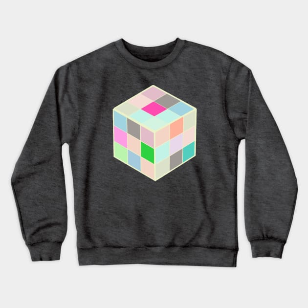 Rubicks Cube Crewneck Sweatshirt by SophiaLadeni